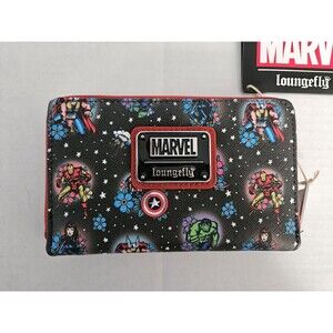 NWT Loungefly Marvel Zip Around Wallet - Avengers Tattoo- Superheroes Disney